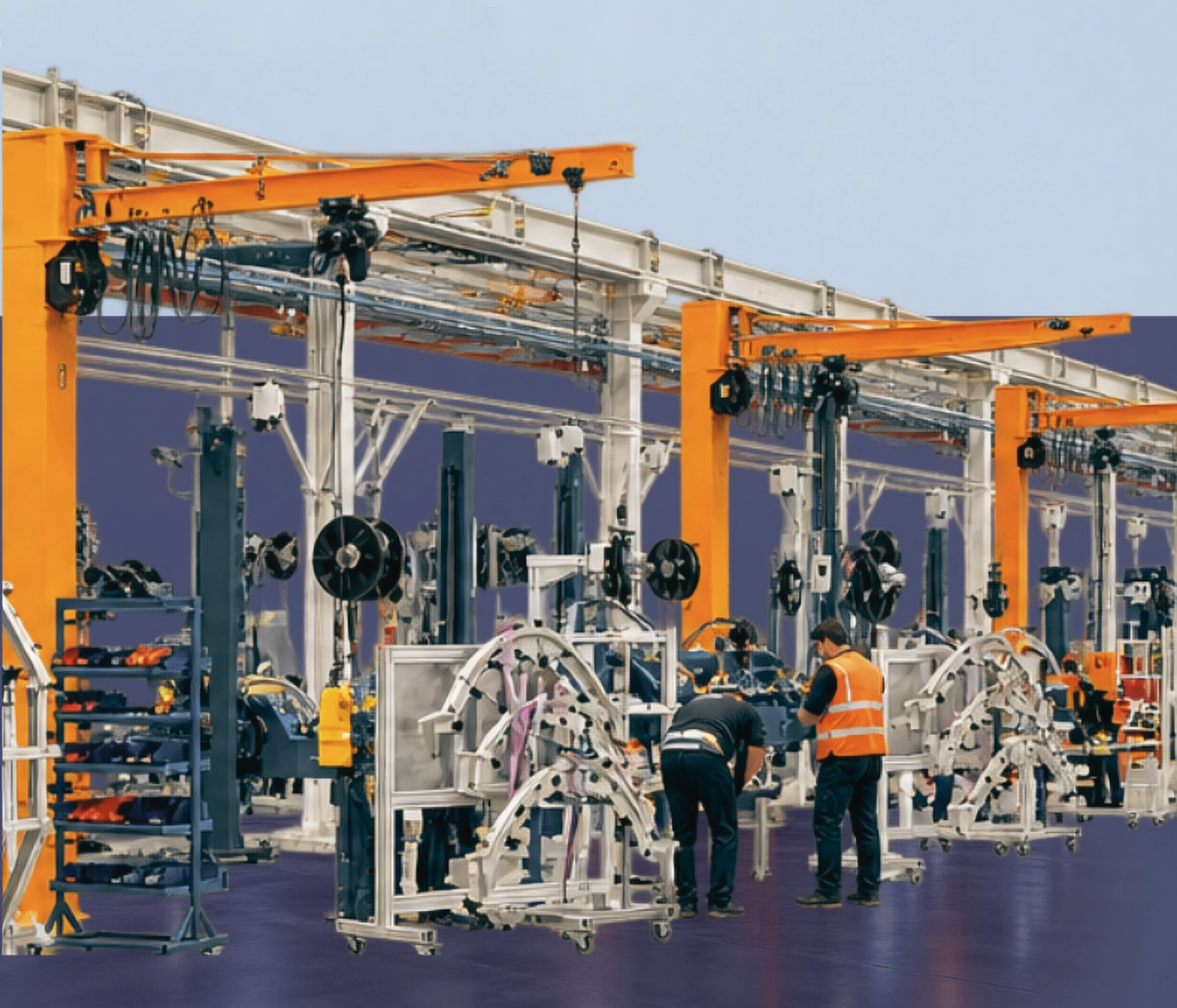 Ligne d'assemblage industrielle